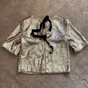 J Crew Sequin Gold Top - NYE ! Sparkly
